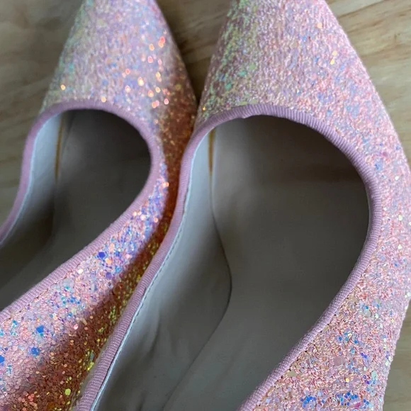 Qupid Womens Pink Glitter Heels - Picture 9 of 13